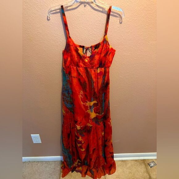 JL orange floral dress - Picture 1 of 12